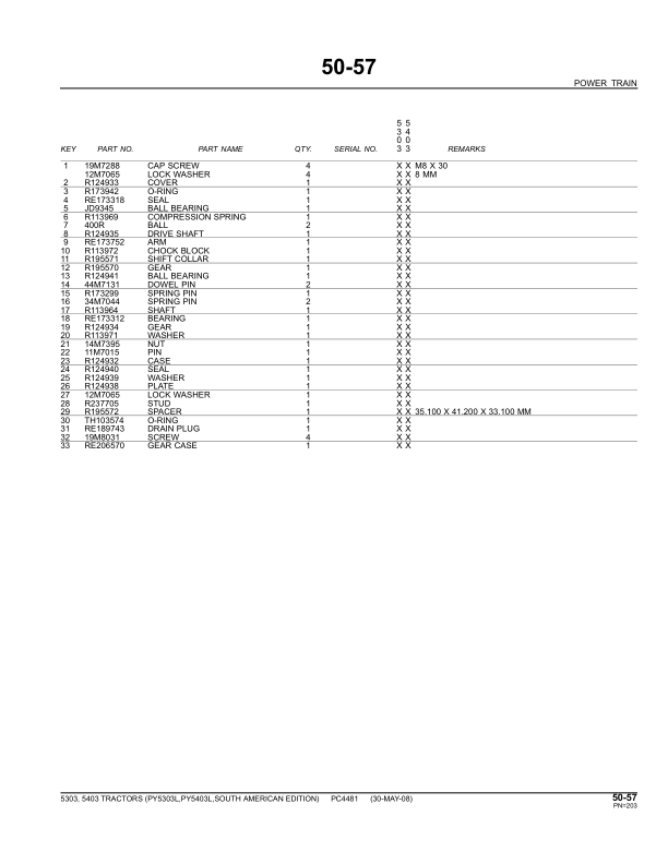 John Deere 5303 5403 Tractor Parts Catalog PC4481 - Image 18