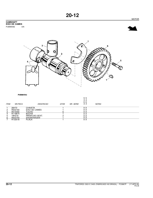 John Deere 5303 5403 Tractor Parts Catalog PC9987P PT - Image 16