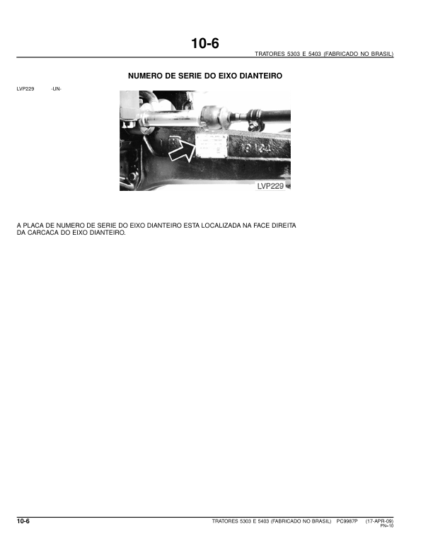 John Deere 5303 5403 Tractor Parts Catalog PC9987P PT - Image 5