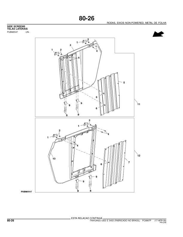 John Deere 5303 5403 Tractor Parts Catalog PC9987P PT - Image 15