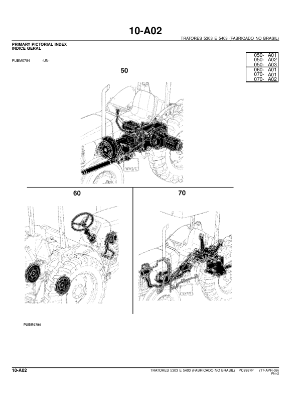 John Deere 5303 5403 Tractor Parts Catalog PC9987P PT - Image 8