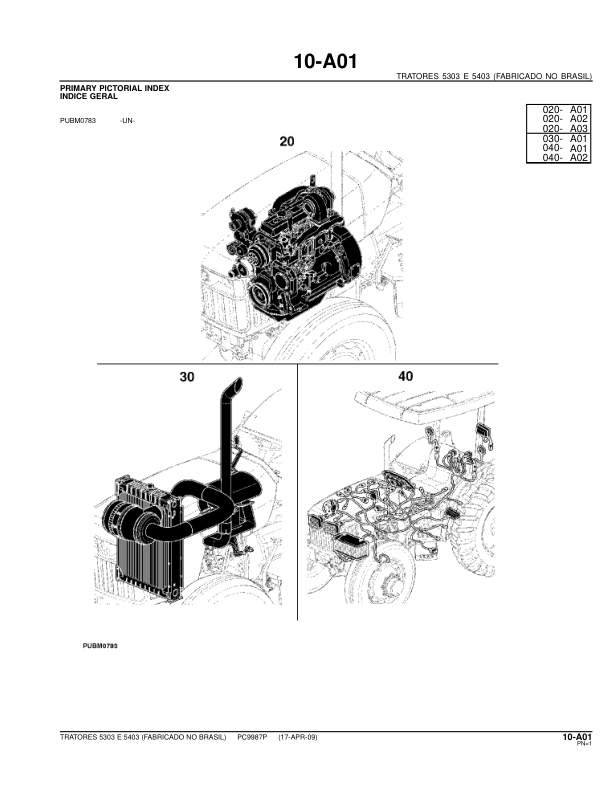 John Deere 5303 5403 Tractor Parts Catalog PC9987P PT - Image 7