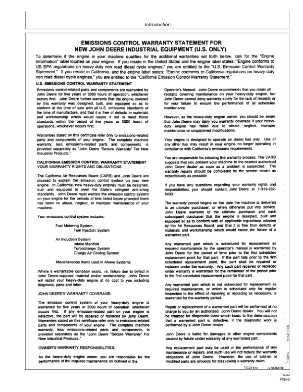 John Deere 544G LL TC 624G 644G Wheel Loader Operators Manual SN557739 and UP OMT159816-G6 - Image 8