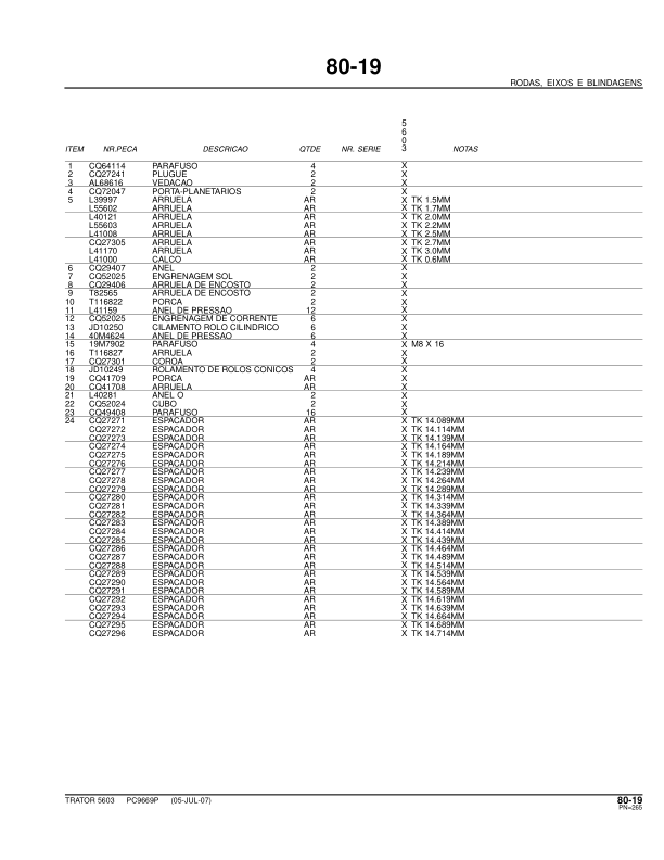 John Deere 5603 Tractor Parts Catalog PC9669P-07 PT - Image 21
