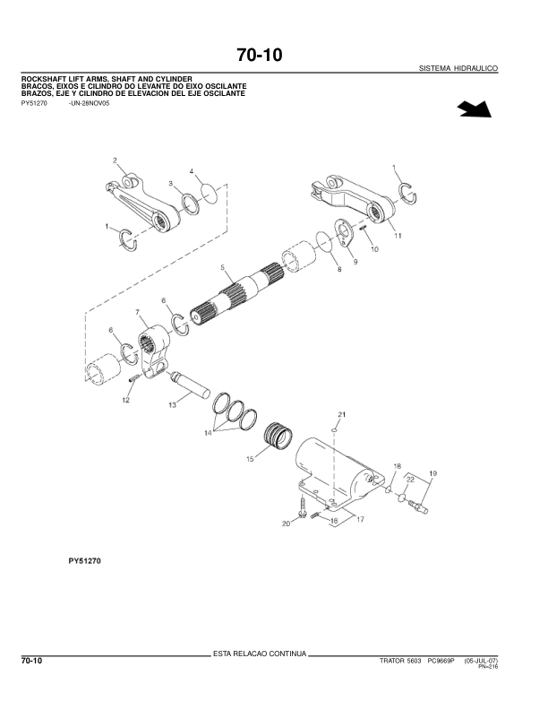 John Deere 5603 Tractor Parts Catalog PC9669P-07 PT - Image 20