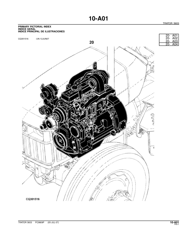John Deere 5603 Tractor Parts Catalog PC9669P-07 PT - Image 11