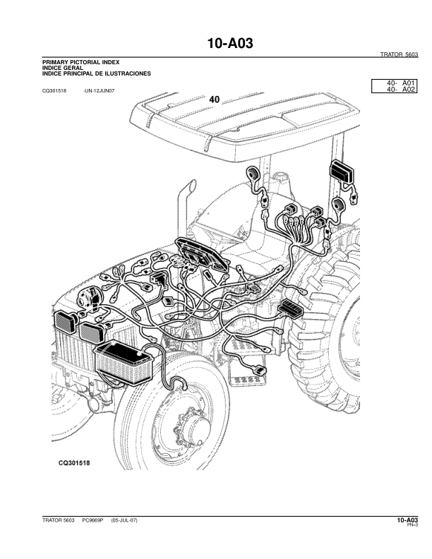 John Deere 5603 Tractor Parts Catalog PC9669P-07 PT - Image 13