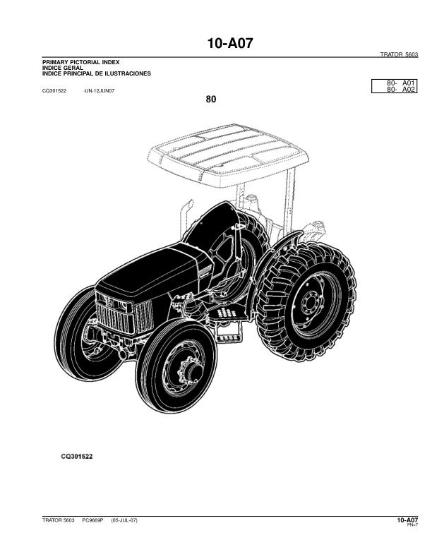 John Deere 5603 Tractor Parts Catalog PC9669P-07 PT - Image 17