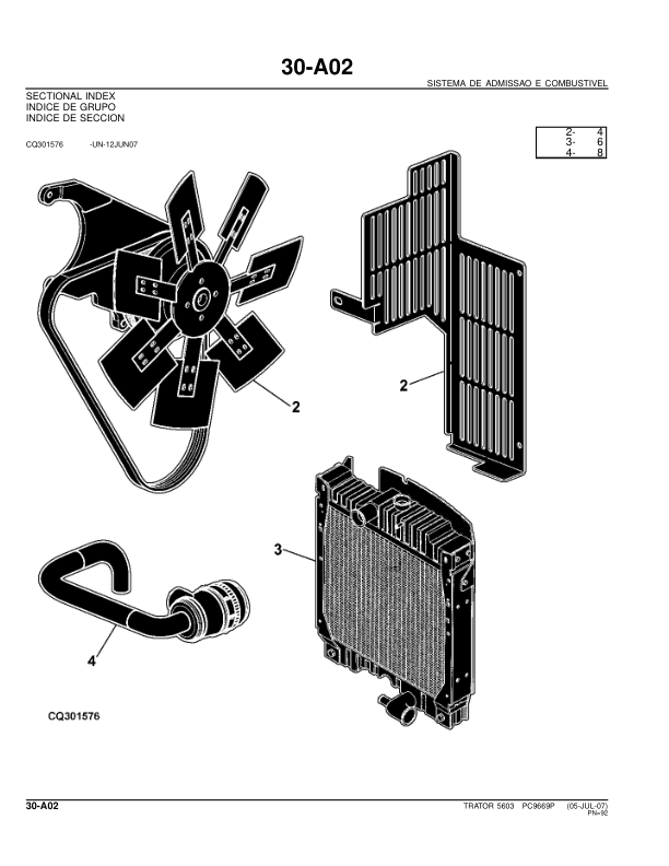 John Deere 5603 Tractor Parts Catalog PC9669P-07 PT - Image 25