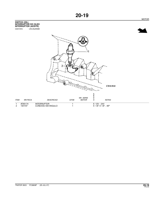 John Deere 5603 Tractor Parts Catalog PC9669P-07 PT - Image 23