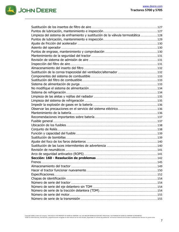 John Deere 5700 5705 Tractor Operators Manual ES - Image 8