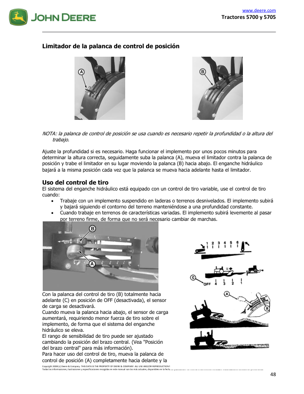 John Deere 5700 5705 Tractor Operators Manual ES - Image 14