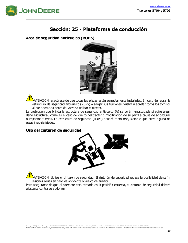 John Deere 5700 5705 Tractor Operators Manual ES - Image 12