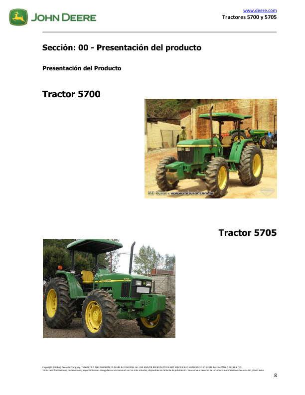 John Deere 5700 5705 Tractor Operators Manual ES - Image 9