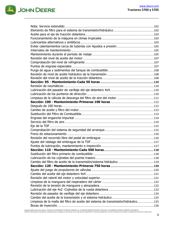 John Deere 5700 5705 Tractor Operators Manual ES - Image 7