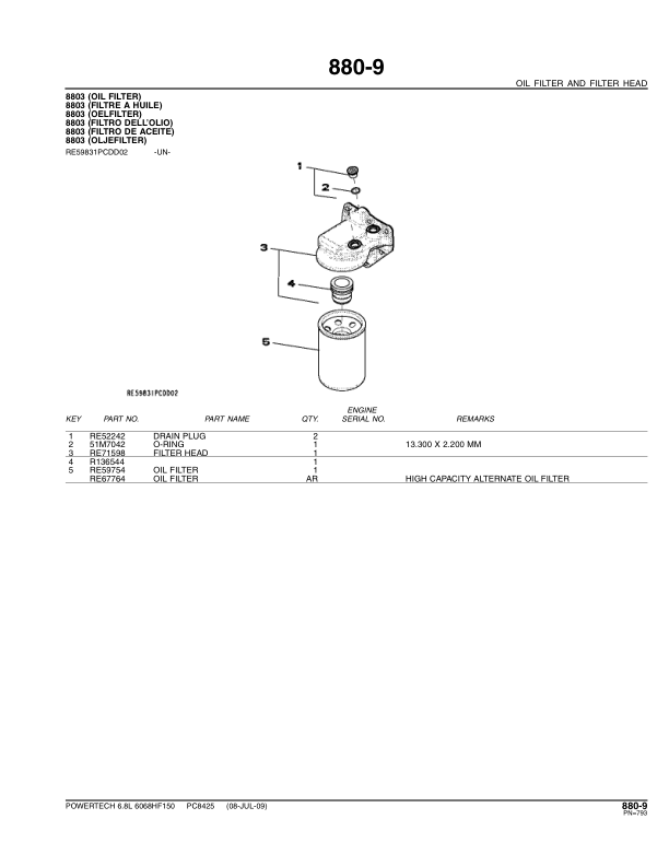 John Deere 6.8 L 6068HF150 PowerTech Engine Parts Catalog PC8425 - Image 17