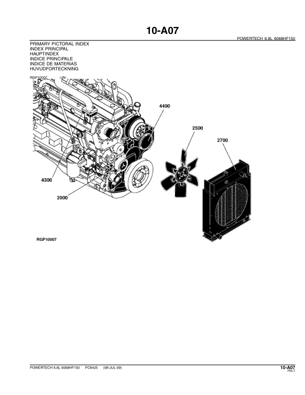 John Deere 6.8 L 6068HF150 PowerTech Engine Parts Catalog PC8425 - Image 12