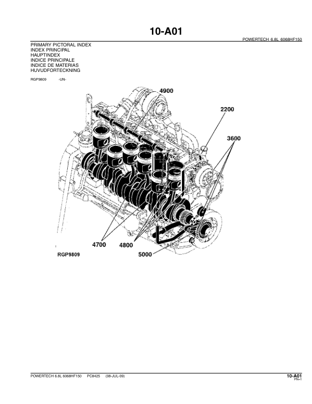John Deere 6.8 L 6068HF150 PowerTech Engine Parts Catalog PC8425 - Image 6