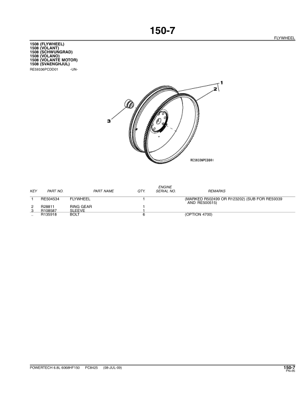 John Deere 6.8 L 6068HF150 PowerTech Engine Parts Catalog PC8425 - Image 18