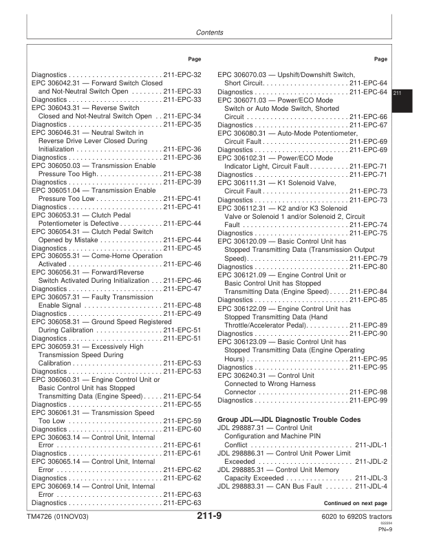 John Deere 6020 6920S Tractor Diagnostics and Service Manual TM4726 - Image 9