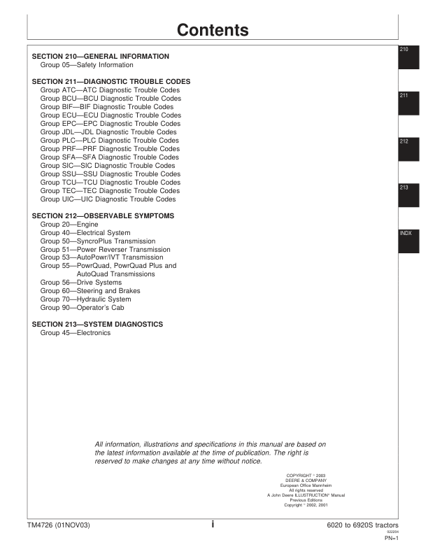John Deere 6020 6920S Tractor Diagnostics and Service Manual TM4726 - Image 4