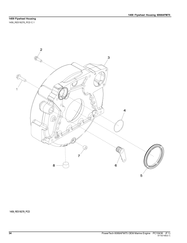 John Deere 6068AFM75 Marine Engine Parts Catalog PC10436 - Image 23