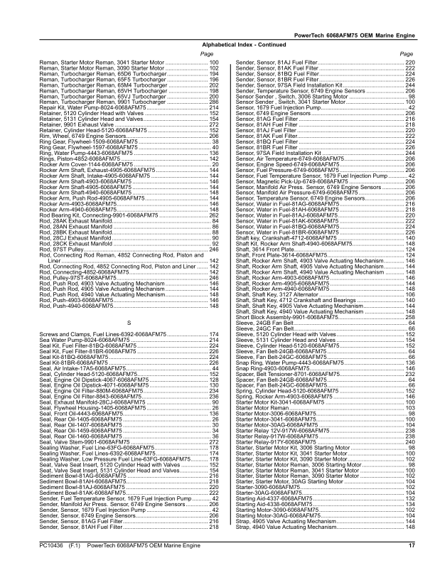 John Deere 6068AFM75 Marine Engine Parts Catalog PC10436 - Image 10