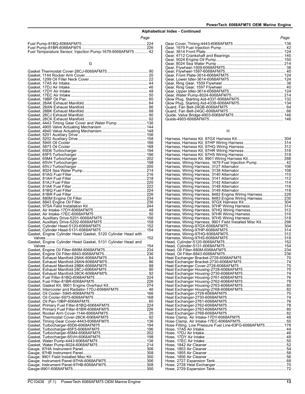 John Deere 6068AFM75 Marine Engine Parts Catalog PC10436 - Image 6