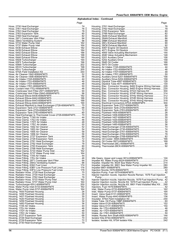 John Deere 6068AFM75 Marine Engine Parts Catalog PC10436 - Image 7