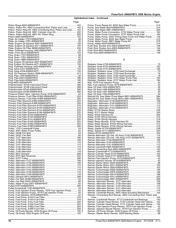 John Deere 6068AFM75 Marine Engine Parts Catalog PC10436 - Image 9