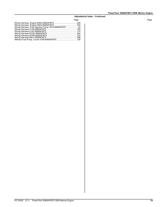 John Deere 6068AFM75 Marine Engine Parts Catalog PC10436 - Image 12