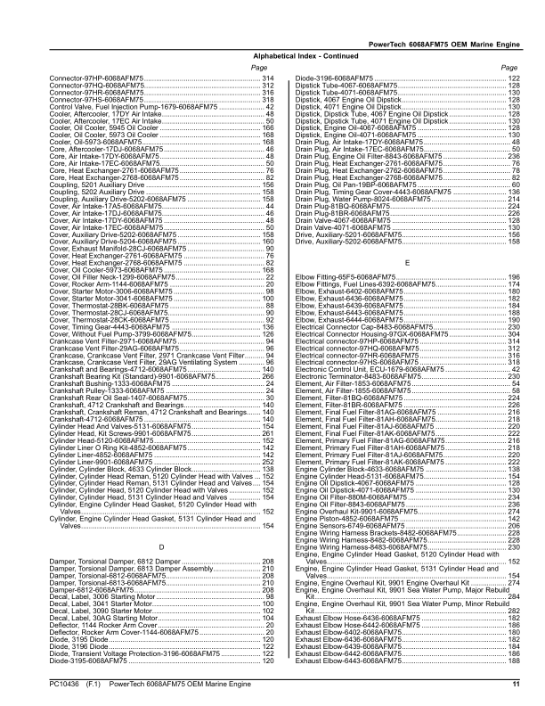 John Deere 6068AFM75 Marine Engine Parts Catalog PC10436 - Image 4
