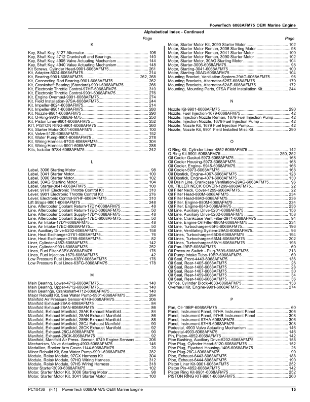 John Deere 6068AFM75 Marine Engine Parts Catalog PC10436 - Image 8