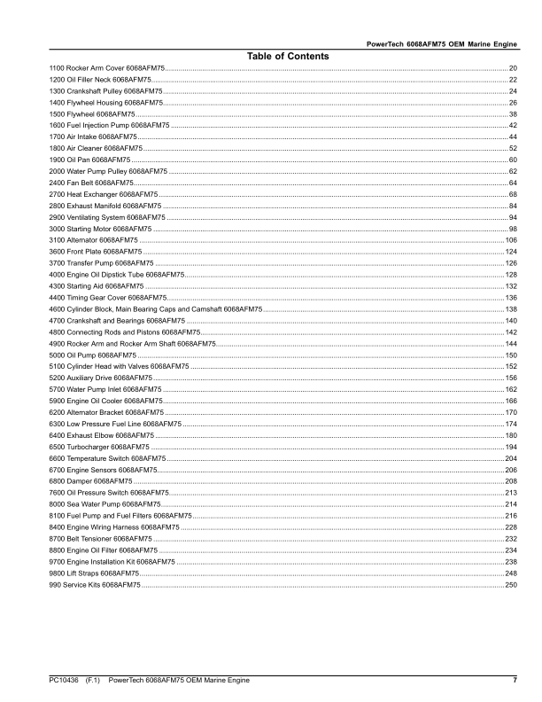 John Deere 6068AFM75 Marine Engine Parts Catalog PC10436 - Image 17