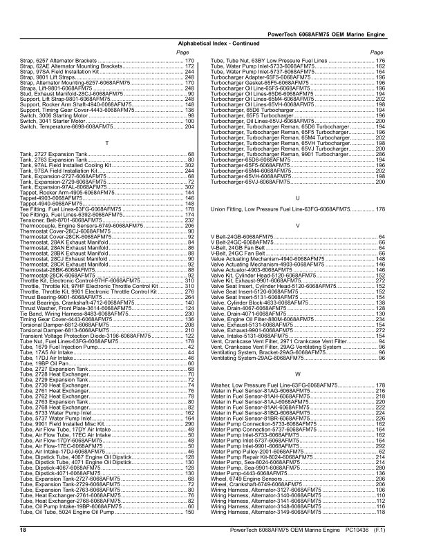 John Deere 6068AFM75 Marine Engine Parts Catalog PC10436 - Image 11