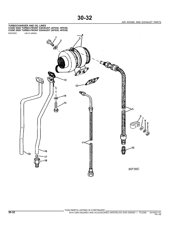 John Deere 6076 Engine Parts Catalog SN 500000 and UP PC230 - Image 11
