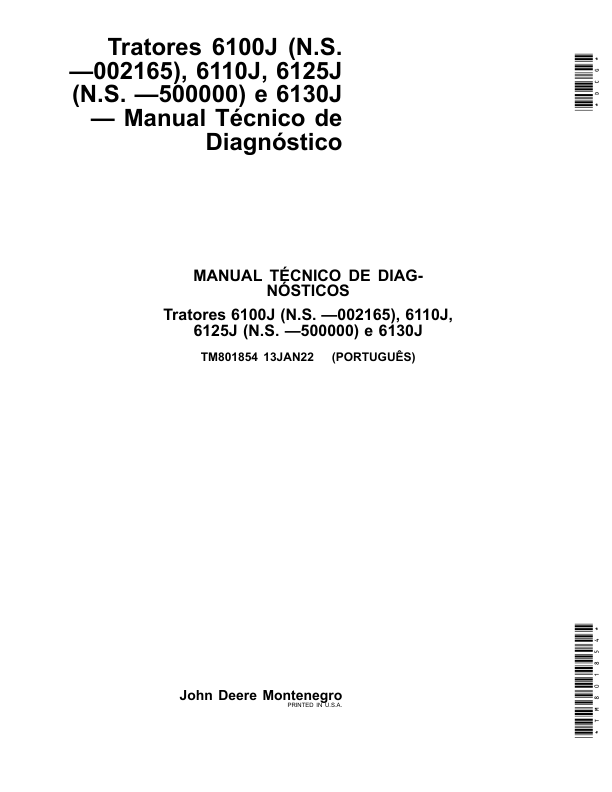 John Deere 6100J 6110J 6130J Tractor Diagnostic and Test Service Manual TM801854 PT - Image 2