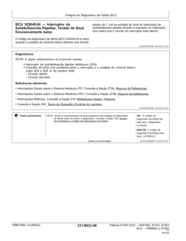 John Deere 6100J 6110J 6130J Tractor Diagnostic and Test Service Manual TM801854 PT - Image 11