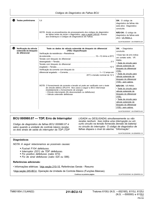 John Deere 6100J 6110J 6130J Tractor Diagnostic and Test Service Manual TM801854 PT - Image 8