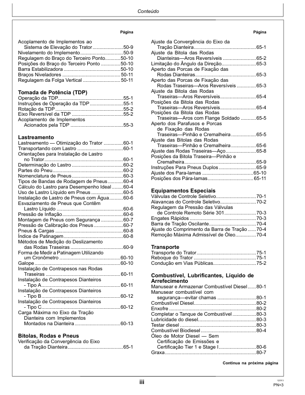 John Deere 6110J 6125J 6130J Tractor Operators Manual OML212759-M3 PT - Image 8