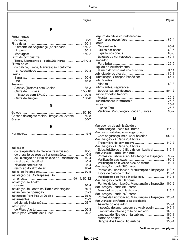 John Deere 6110J 6125J 6130J Tractor Operators Manual OML212759-M3 PT - Image 14