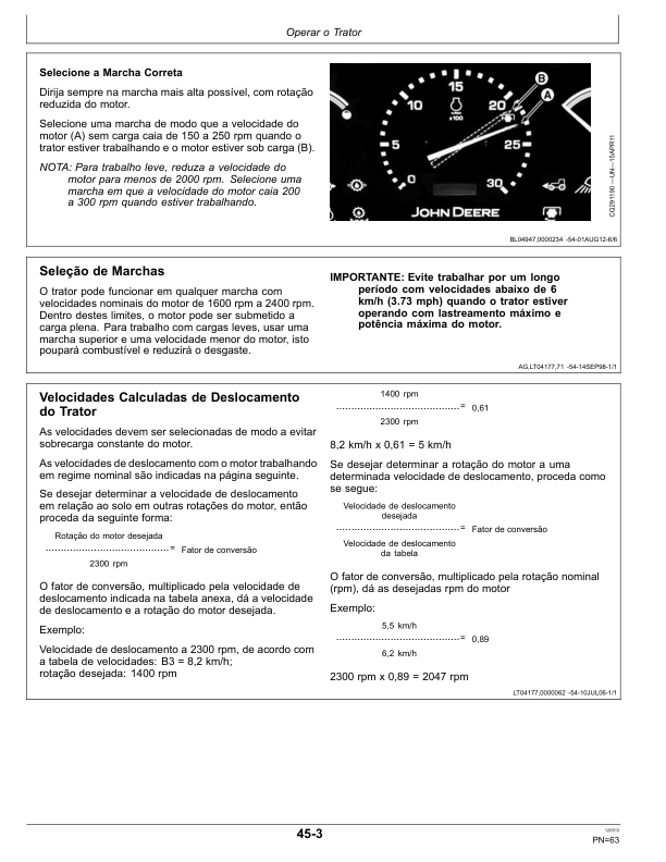 John Deere 6110J 6125J 6130J Tractor Operators Manual OML212759-M3 PT - Image 19