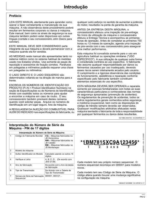 John Deere 6110J 6125J 6130J Tractor Operators Manual OML212759-M3 PT - Image 4