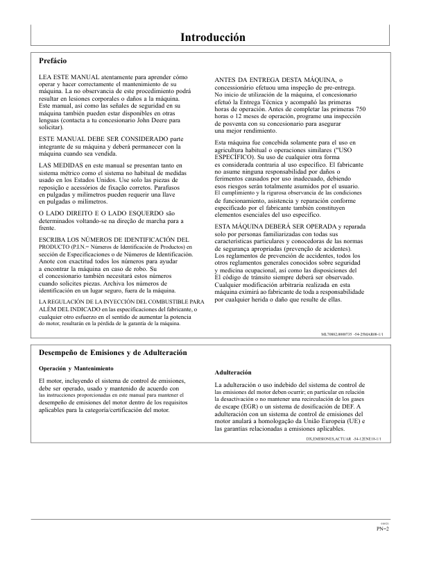 John Deere 6135J 6150J 6170J 6190J 6210J Tractor Operators Manual OML224285 ES - Image 8