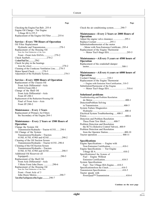 John Deere 6135J 6150J 6170J 6190J 6210J Tractor Operators Manual OML224285 PT - Image 5
