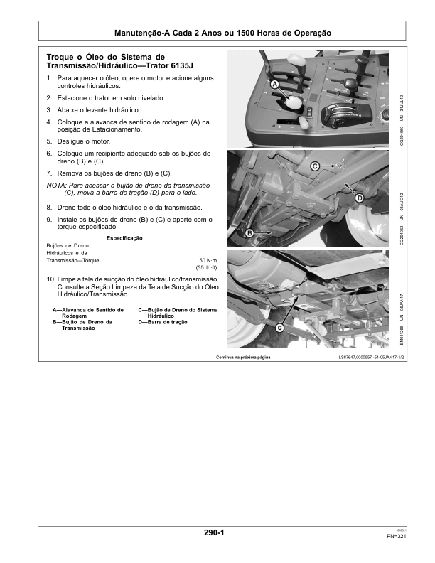 John Deere 6135J 6150J 6170J 6190J 9210J Tractor Operators Manual OML224285-L0 PT - Image 16