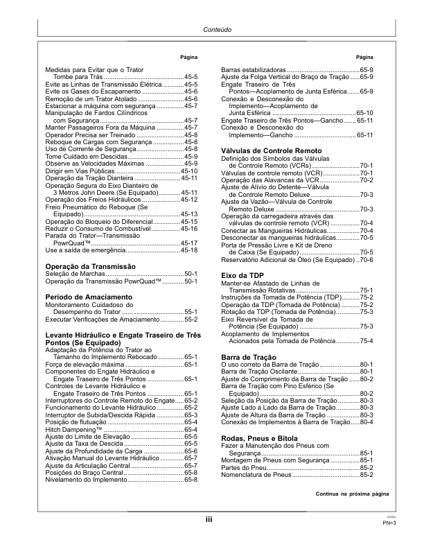 John Deere 6135J 6150J 6170J 6190J 9210J Tractor Operators Manual OML224285-L0 PT - Image 11