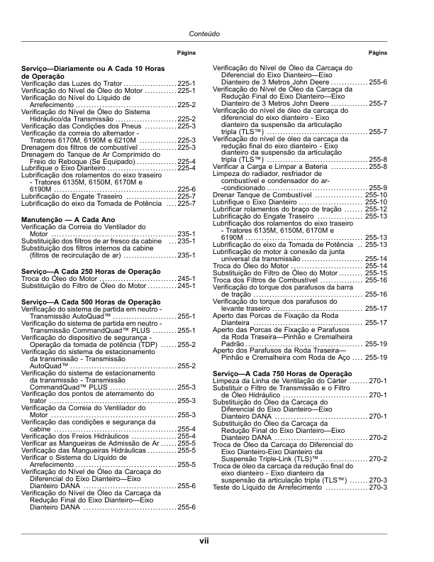 John Deere 6135M 6150M 6170M 6190M 6210M Tractor Operators Manual OML224048 PT - Image 3