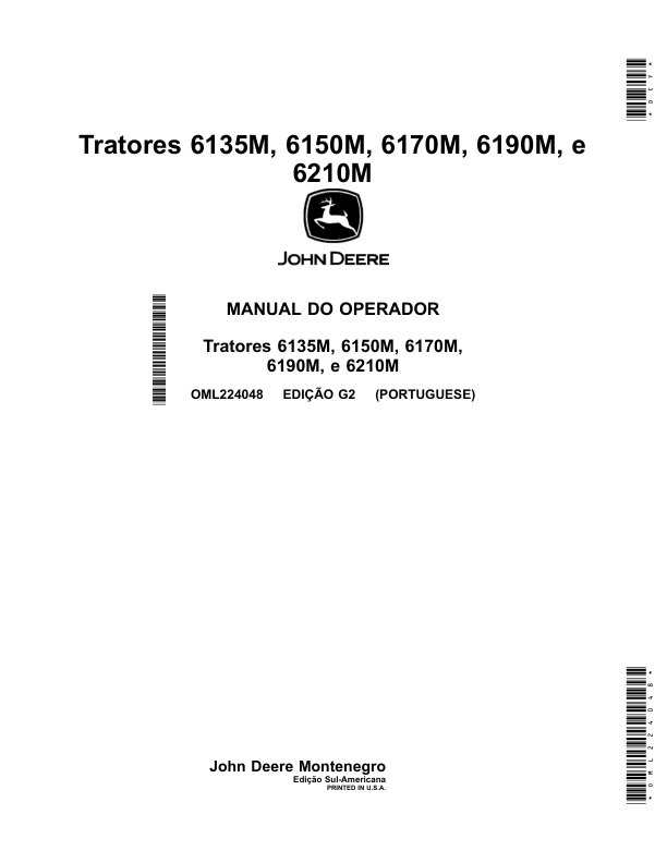 John Deere 6135M 6150M 6170M 6190M 6210M Tractor Operators Manual OML224048 PT - Image 2