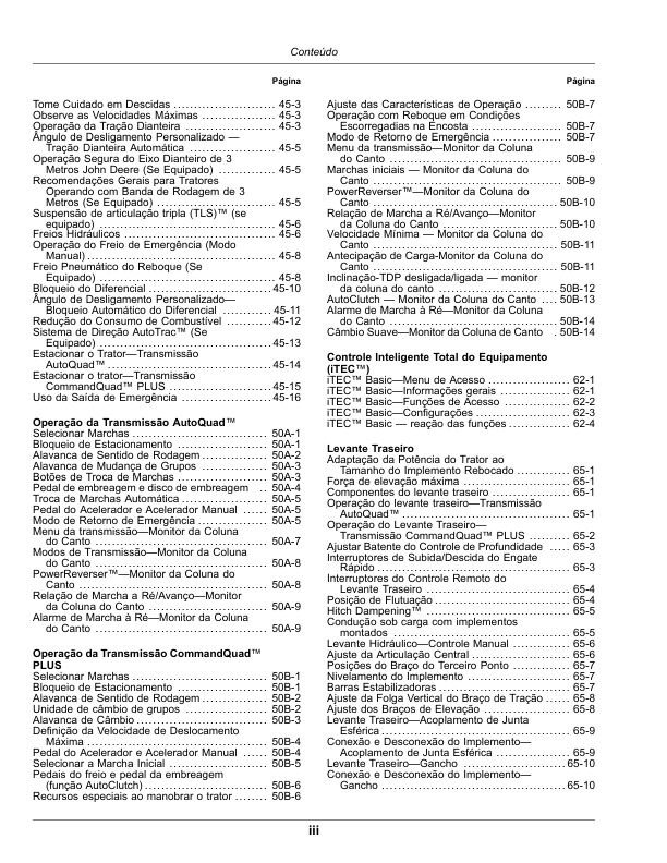 John Deere 6135M 6150M 6170M 6190M 6210M Tractor Operators Manual OML224048 PT - Image 11